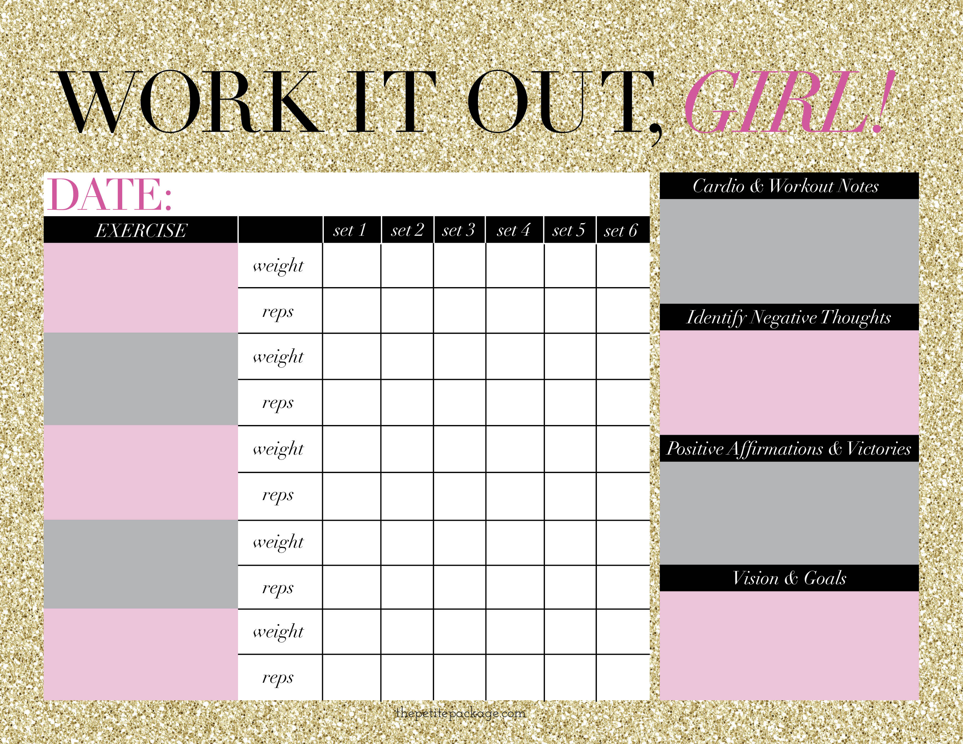 30 day free fillable blank template workout 60