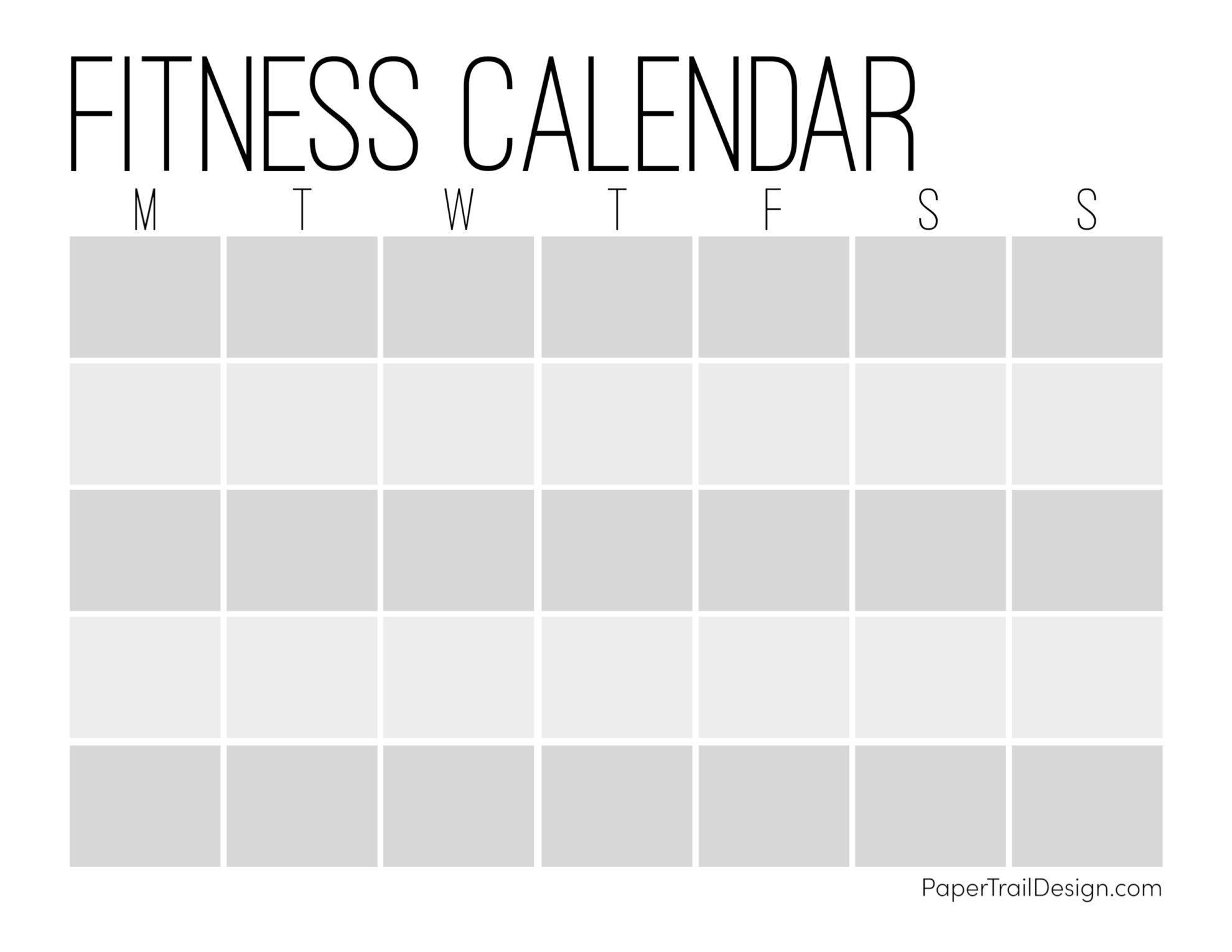 30 day free fillable blank template workout 8