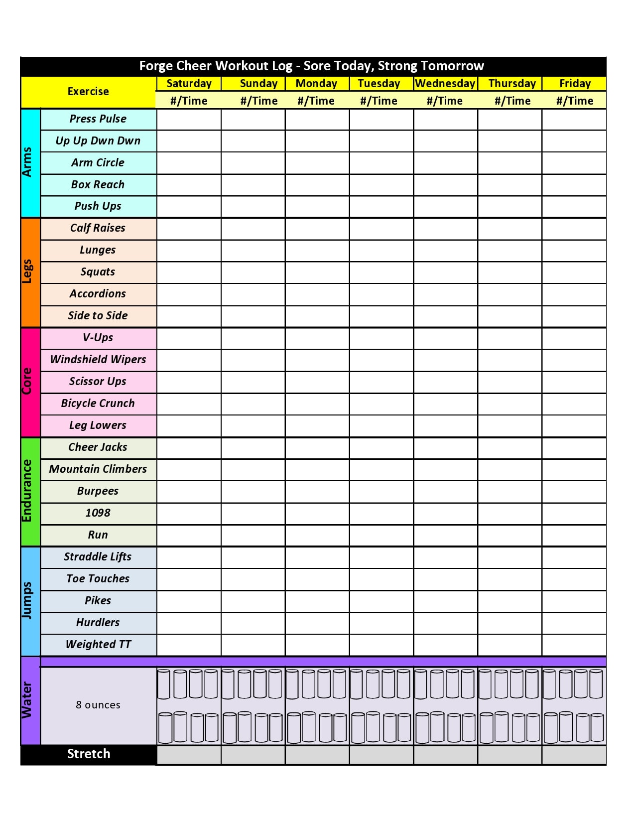 30 day free fillable blank template workout 9