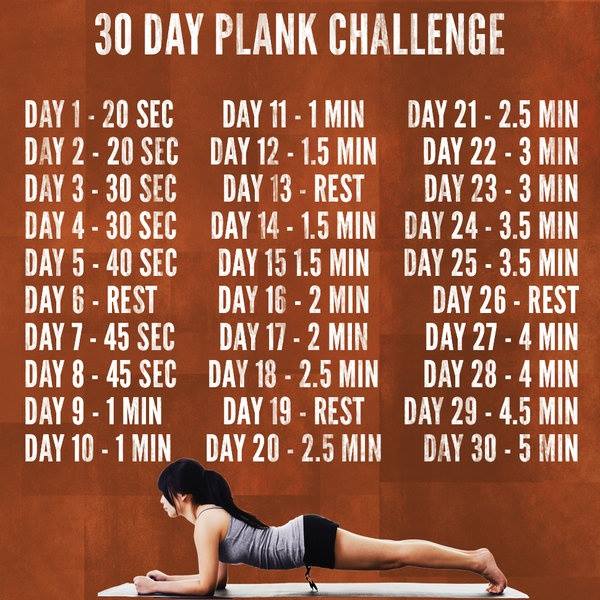 30 day plank challenge printable in word 23