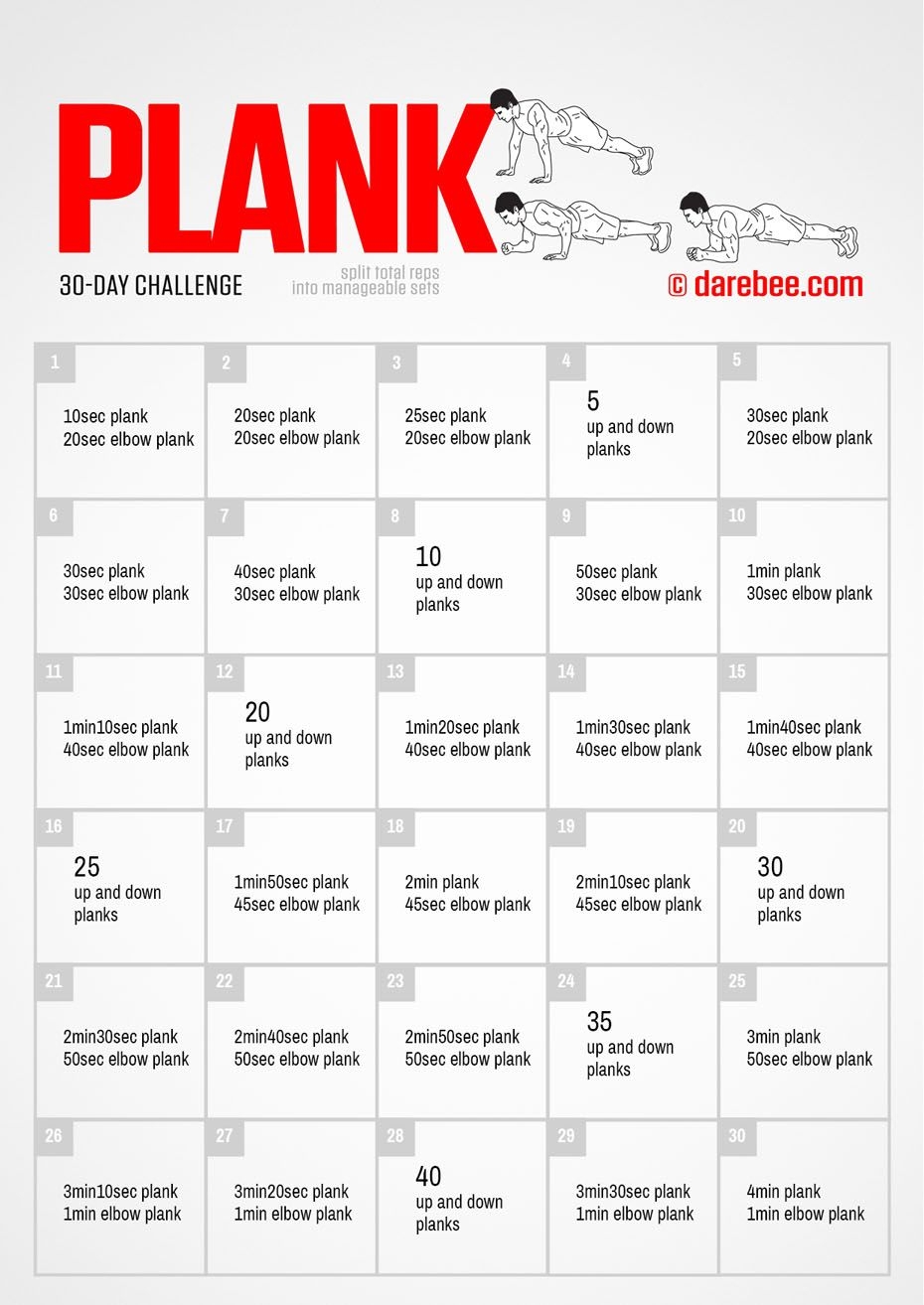 30 day plank challenge printable in word 3
