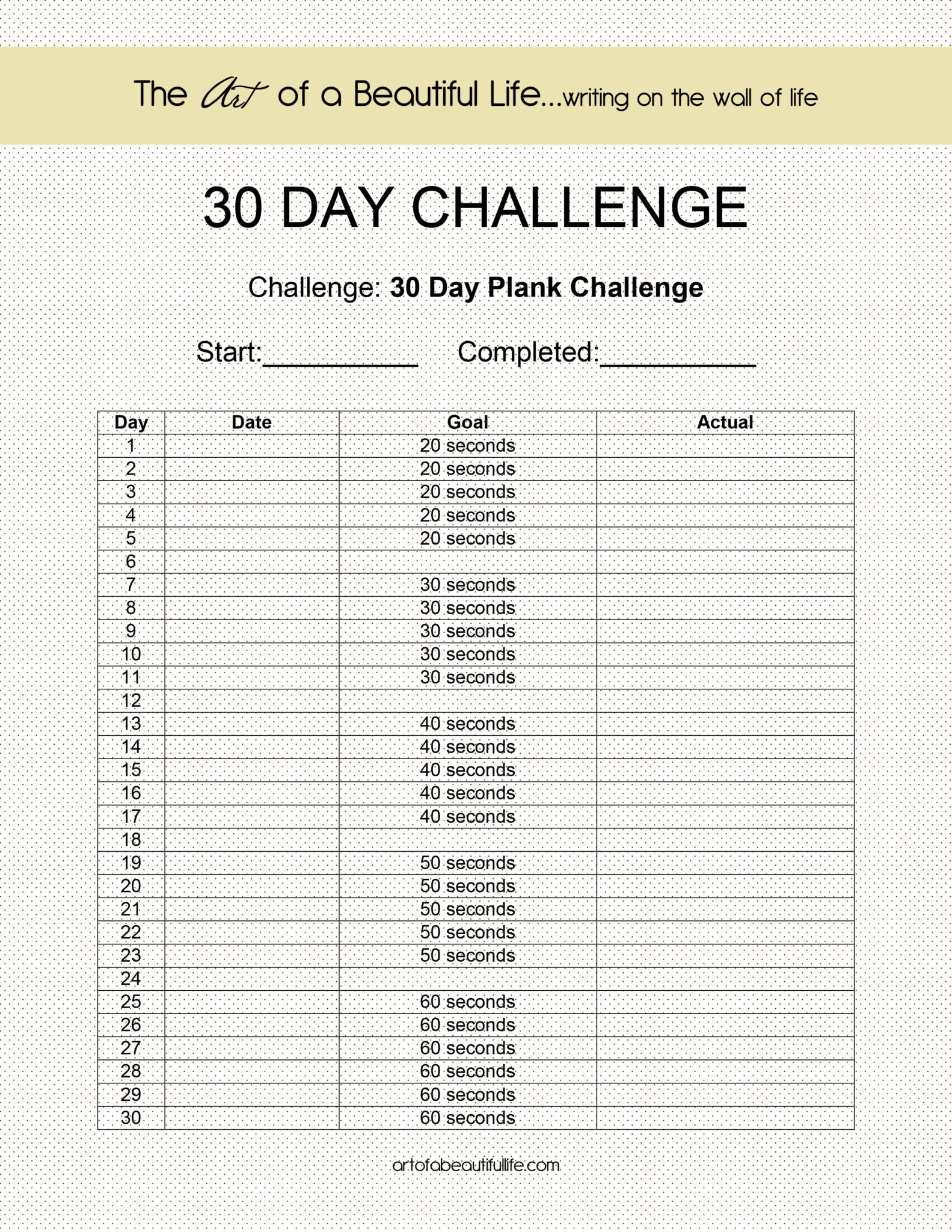 30 day plank challenge printable in word 78