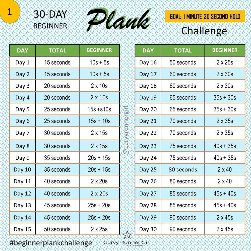30 day plank challenge printable in word 90