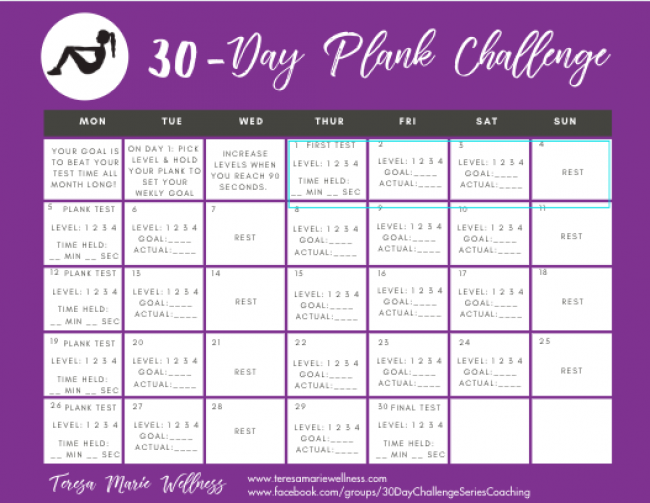 30 day plank challenge printable in word 99