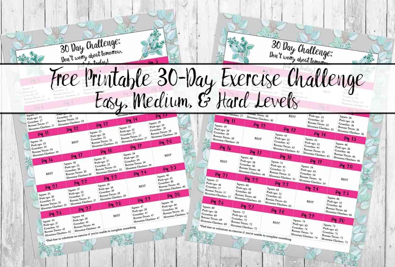 30 day printable workout schedule 10
