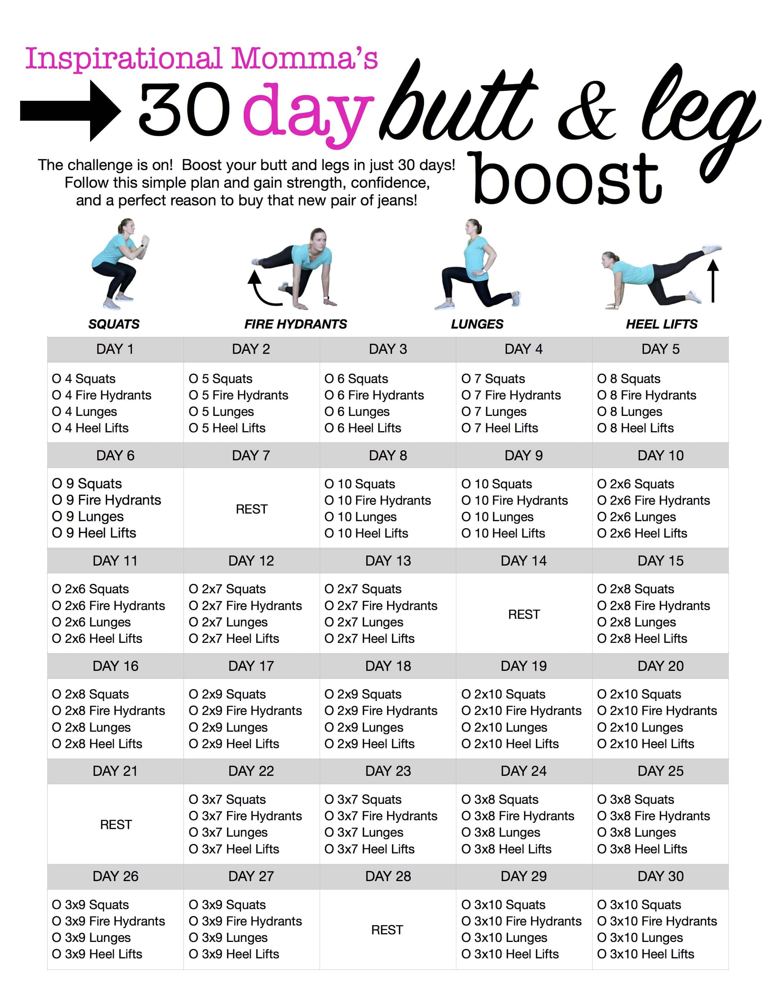 30 day printable workout schedule 26