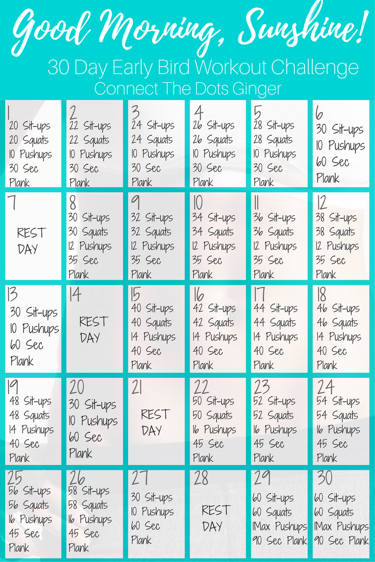 30 day printable workout schedule 6