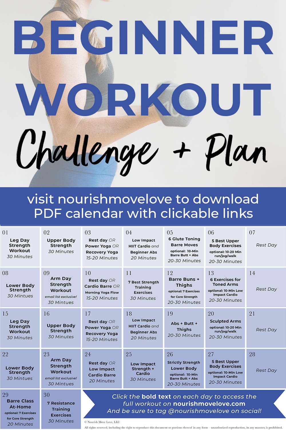 30 day printable workout schedule 67