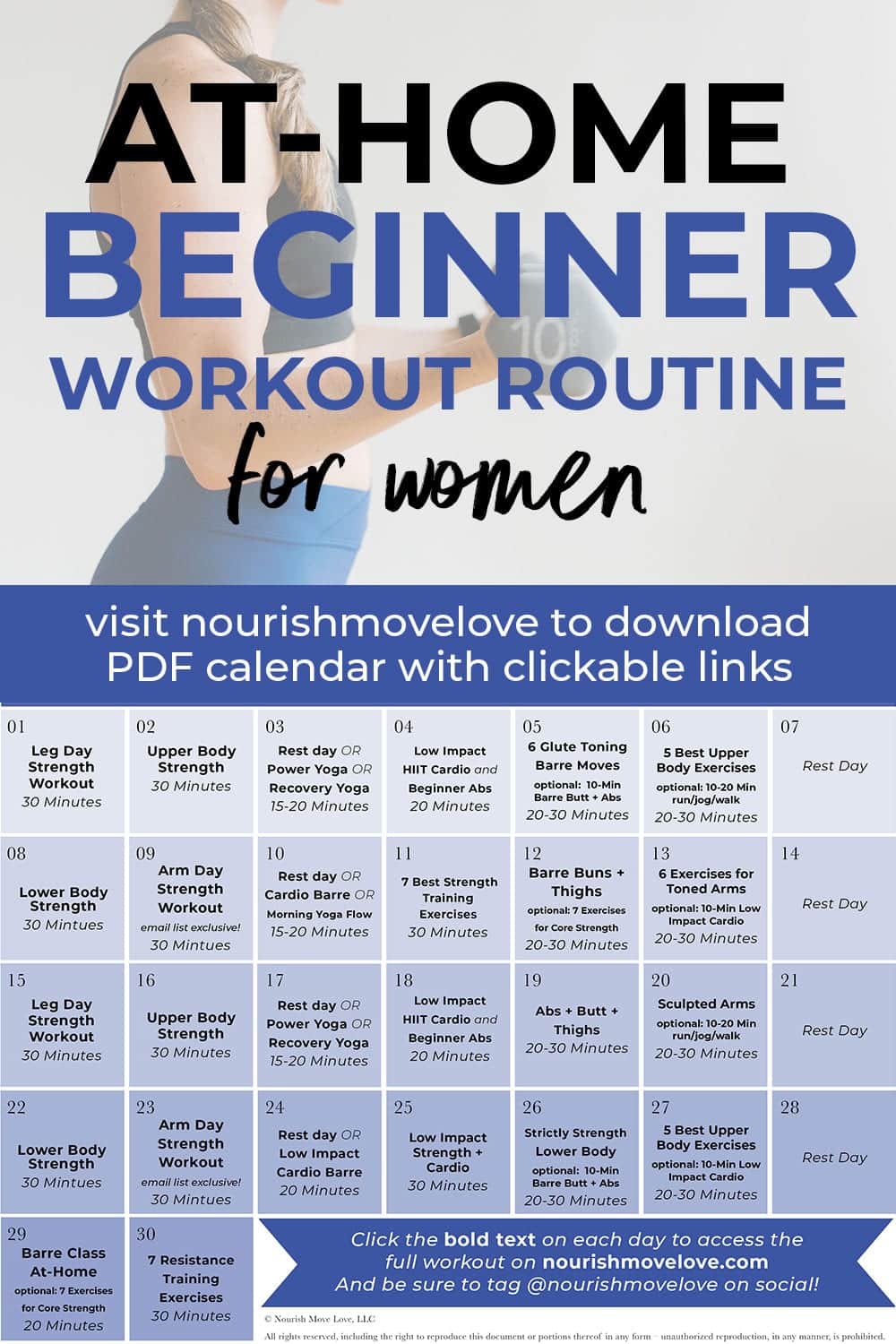 30 day printable workout schedule 7