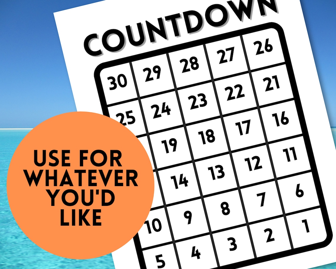 30 day retirement countdown coloring calendar 21