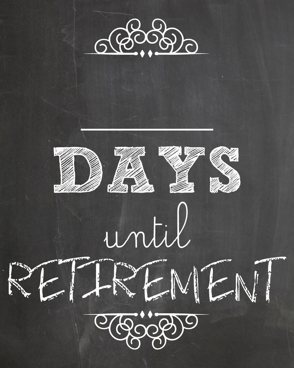 30 day retirement countdown coloring calendar 30
