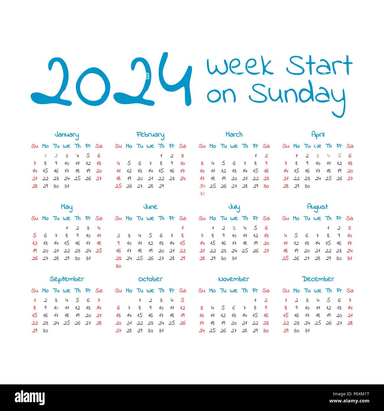 52 week numbered calendar 2024 12