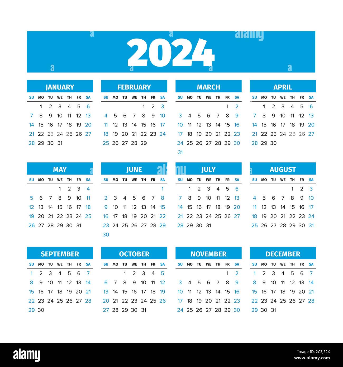 52 week numbered calendar 2024 14