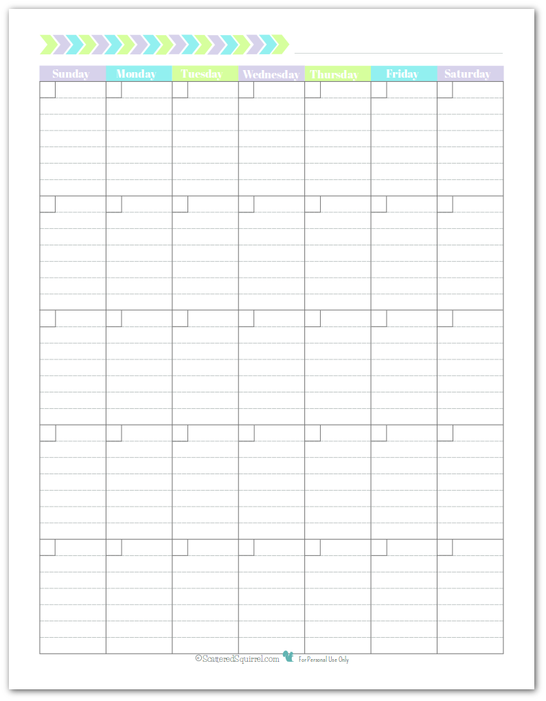7 day blank calendar printable 76