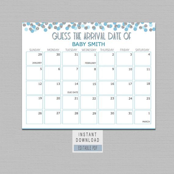 baby calendar free guess 27
