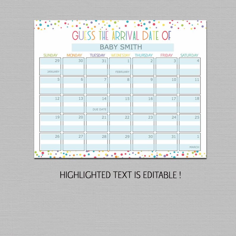 baby calendar free guess 33
