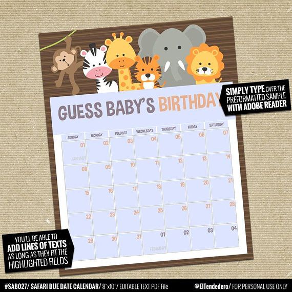 baby calendar free guess 35