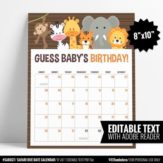 baby calendar free guess 62