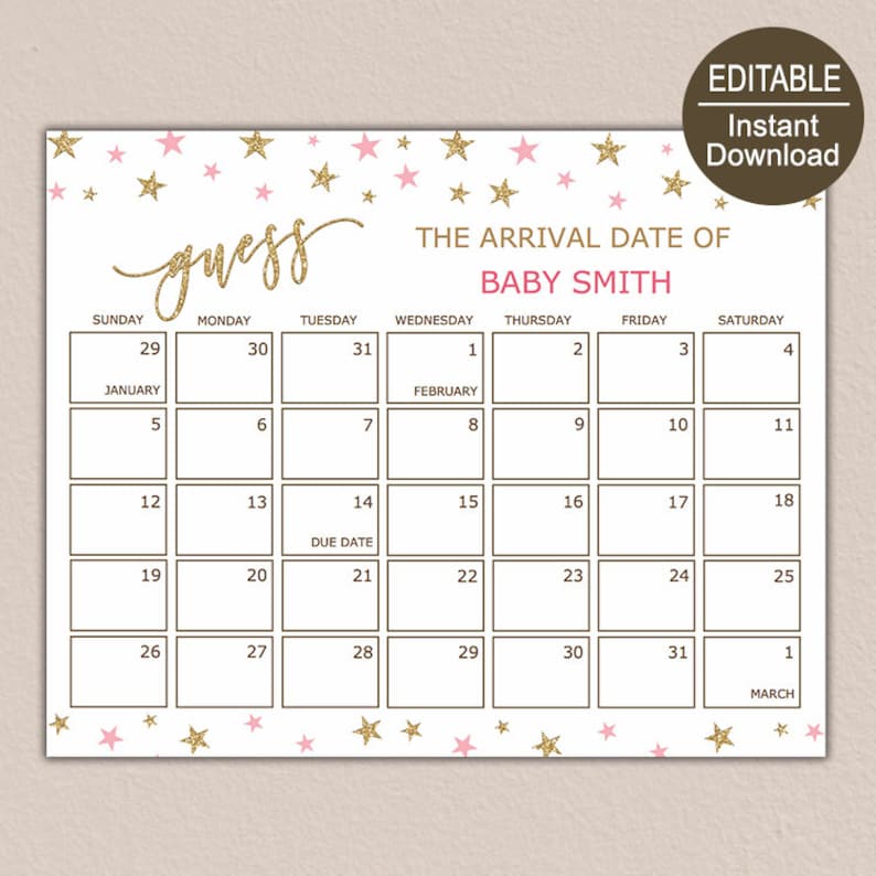 baby calendar free guess 64