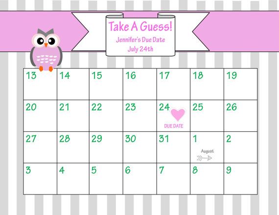 baby calendar free guess 69