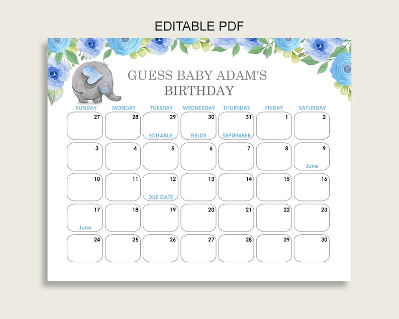 baby calendar free guess 71