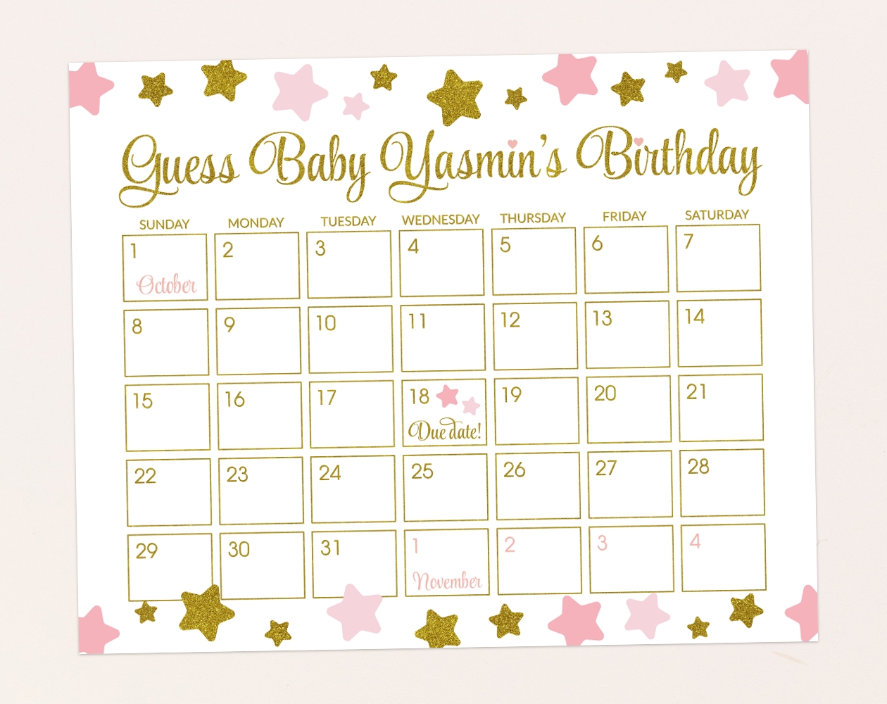 baby calendar free guess 75