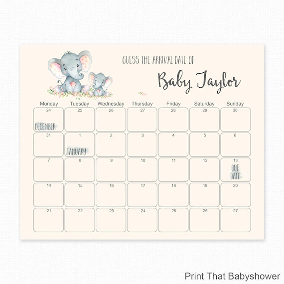 baby calendar free guess 78