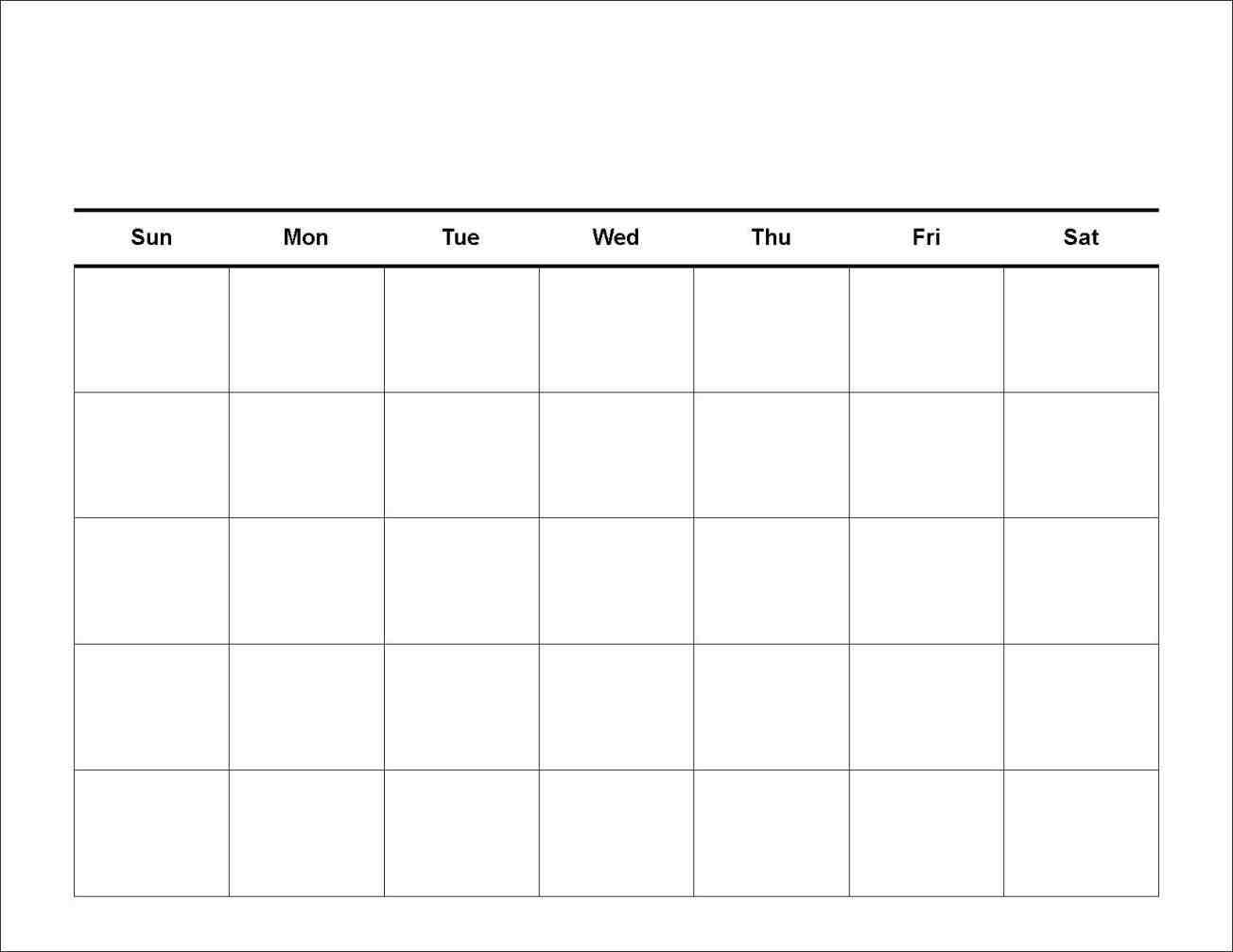 blank 7 day calendar template 1