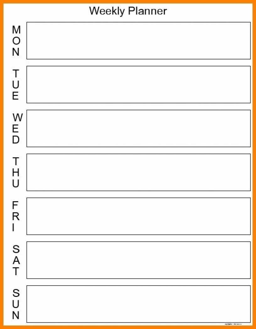 blank 7 day calendar template 11