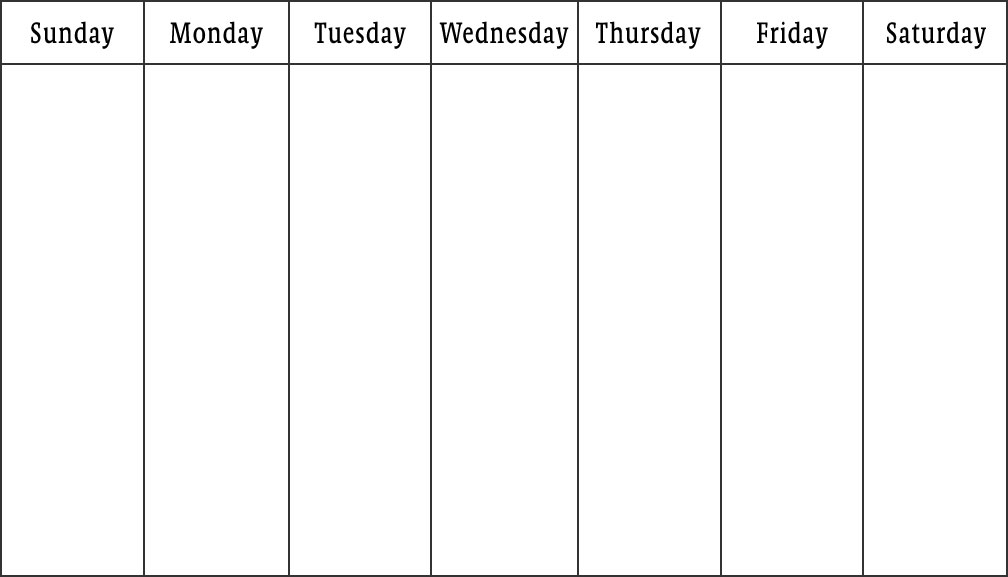 blank 7 day calendar template 14