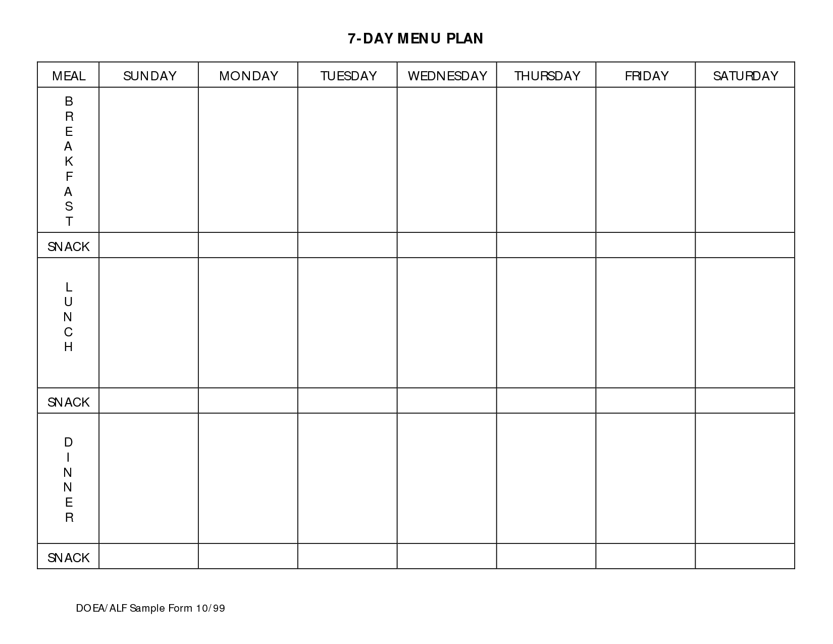 blank 7 day calendar template 24