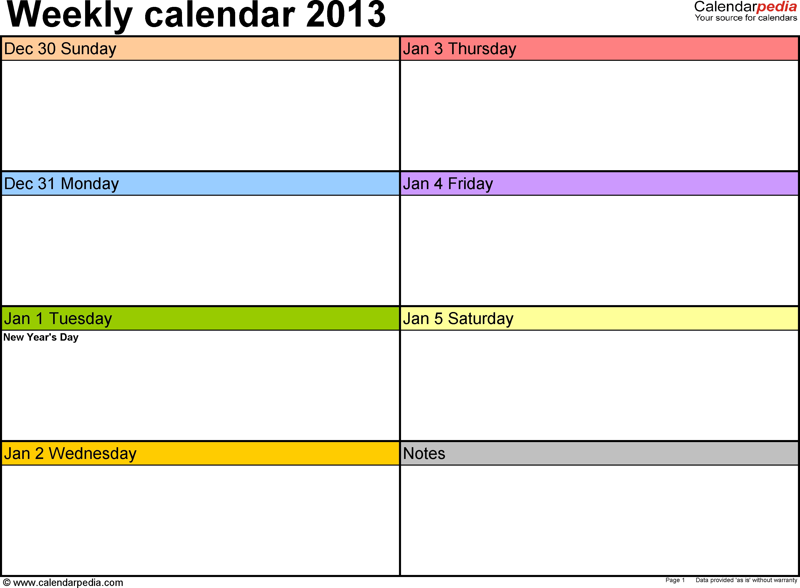 blank 7 day calendar template 32