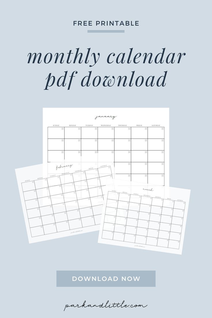 blank monthly calendar page without the year 46