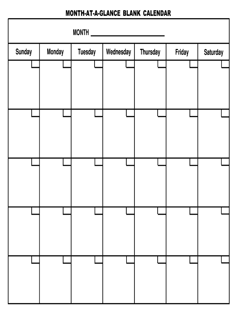 blank monthly calendar page without the year 58