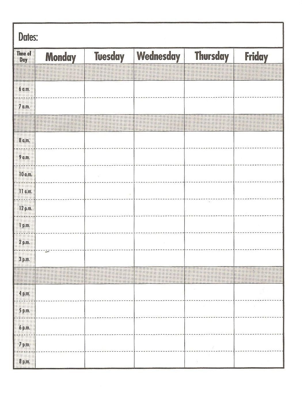 calendar with hourly time slots 22