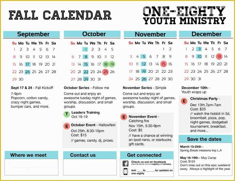 church calendar template free 22