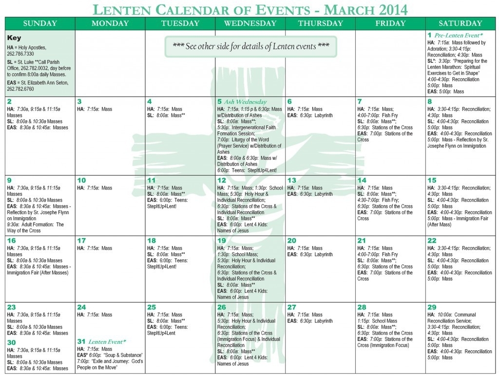 church calendar template free 51