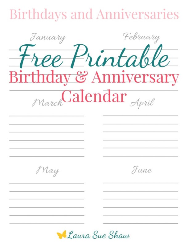 free calendar template for birthdays 15