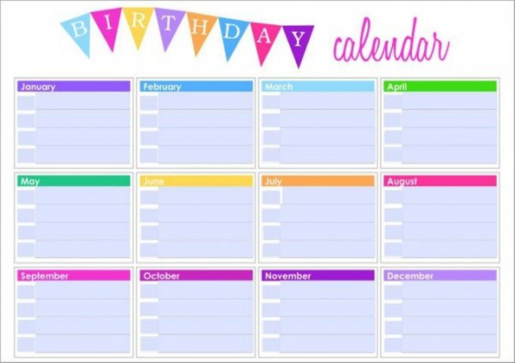 free calendar template for birthdays 48
