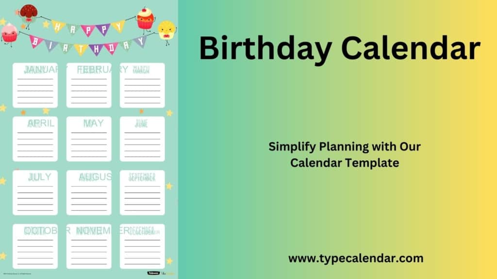 free calendar template for birthdays 59