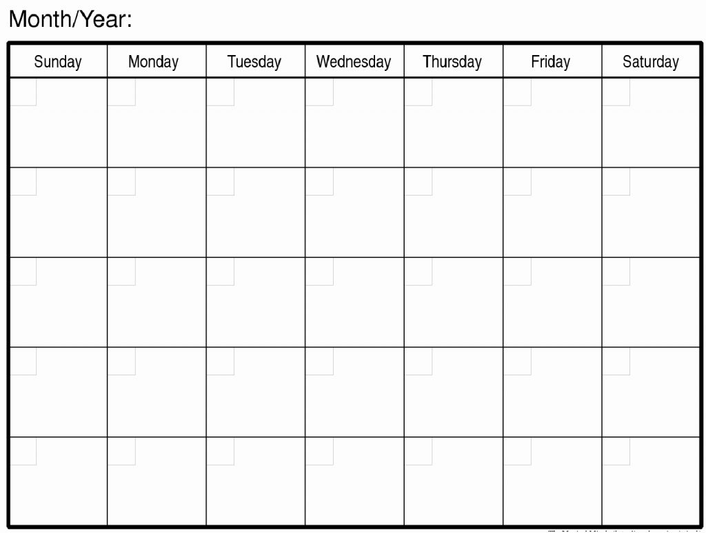large printable fill in calender 1