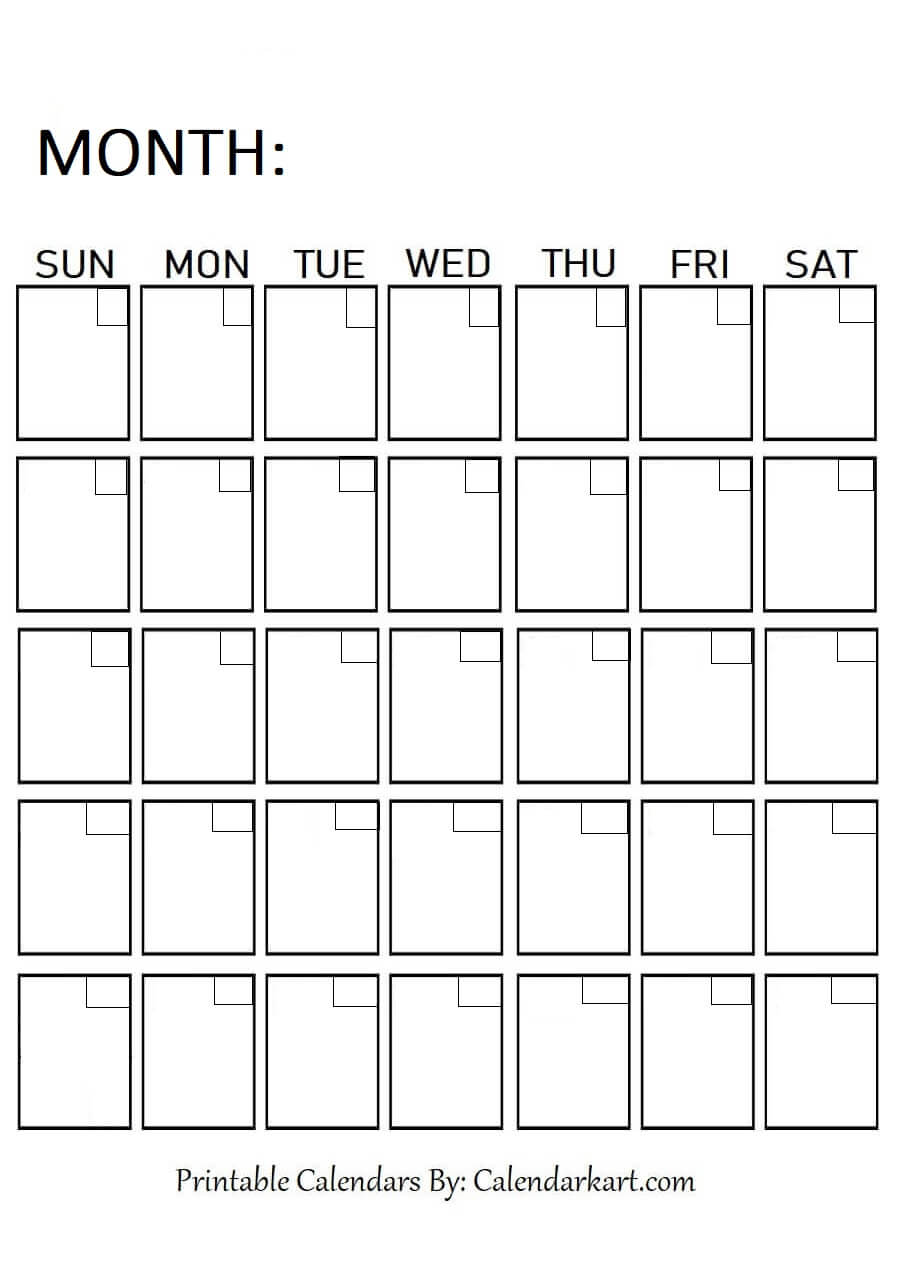 large printable fill in calender 33