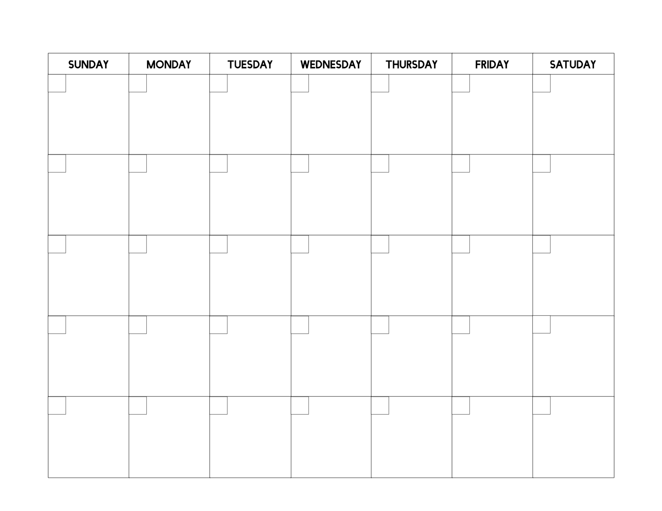 large printable fill in calender 6