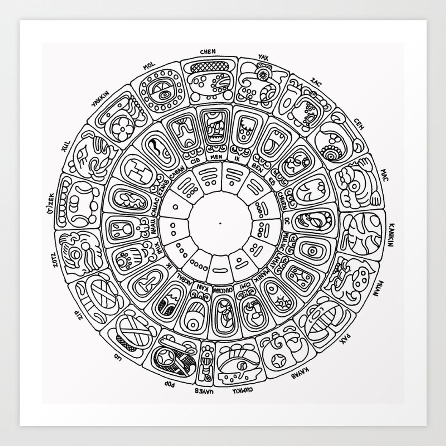 make a mayan calendar templates 9