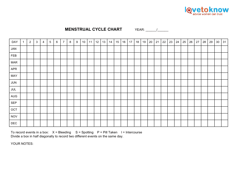 menstruation period chart printable 10