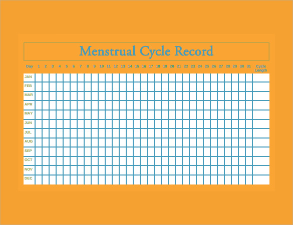 menstruation period chart printable 11