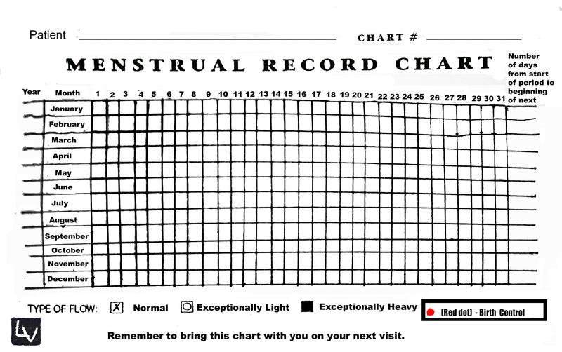 menstruation period chart printable 12