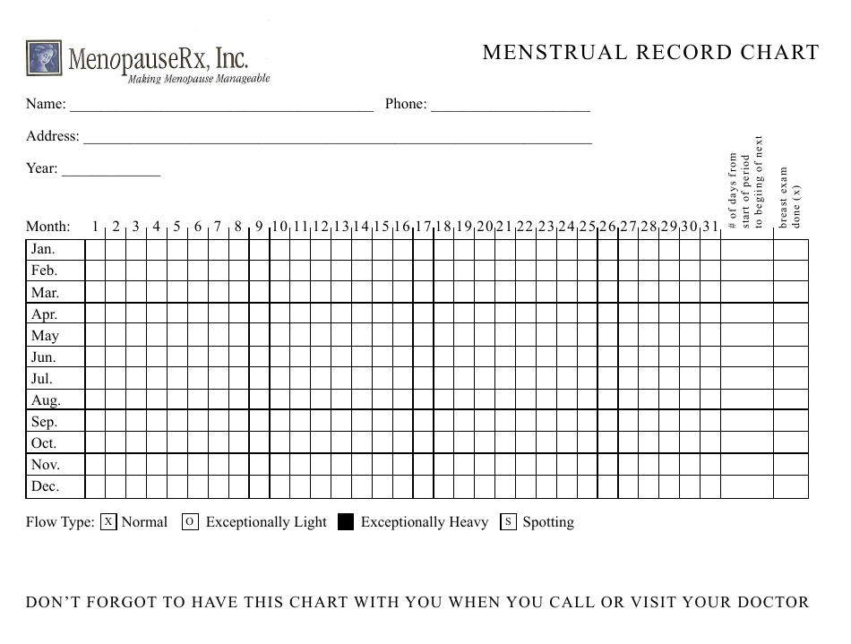 menstruation period chart printable 15
