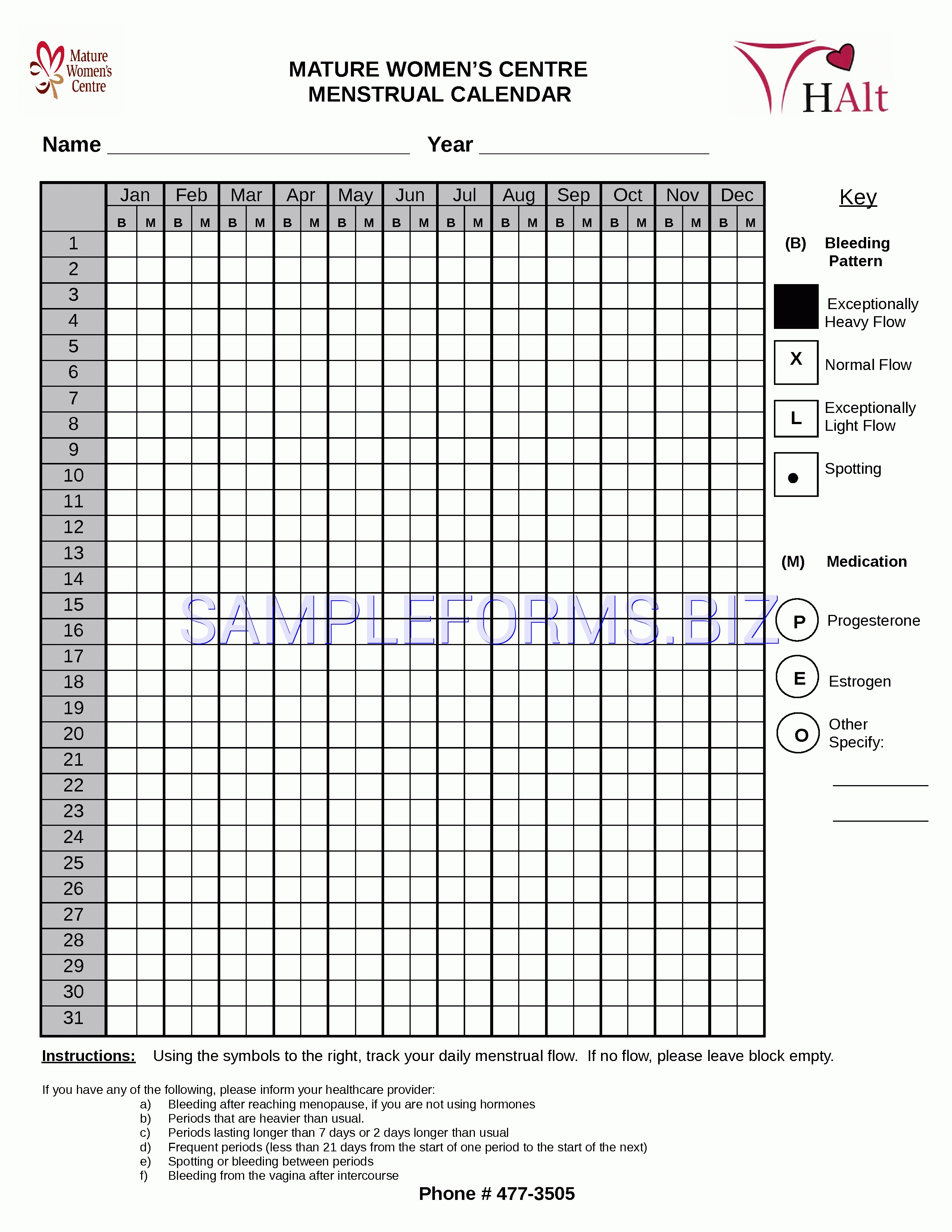 menstruation period chart printable 18