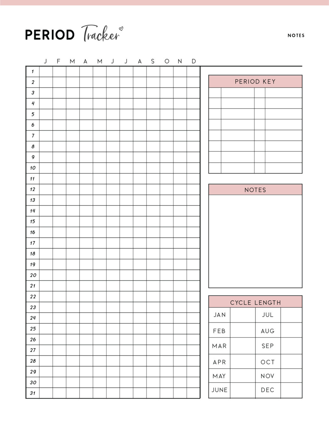 menstruation period chart printable 36